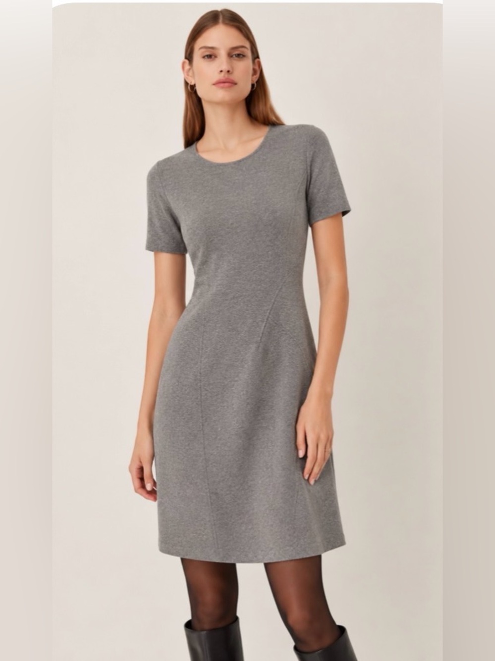 Max Mara Max & Co Wool Blend Gray Women's Midi Sheath Dress Size L Office Career